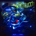 Fathom Revisited pinball cabinet - Backbox