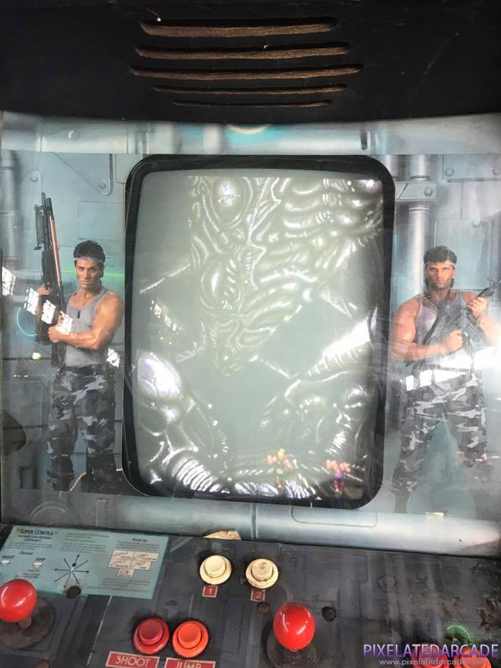 Super Contra Photo: Super Contra arcade monitor and controls