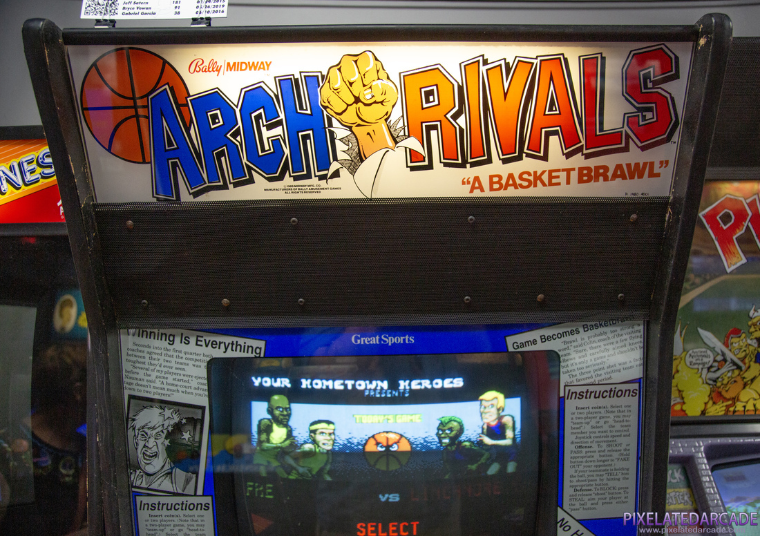 Arch Rivals Photo: Arch Rivals arcade cabinet - Marquee