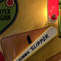 Big Flipper pinball cabinet - Flipper closeup.