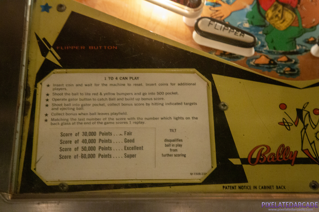 Nip-It Photo: Nip-It pinball cabinet - Instruction card