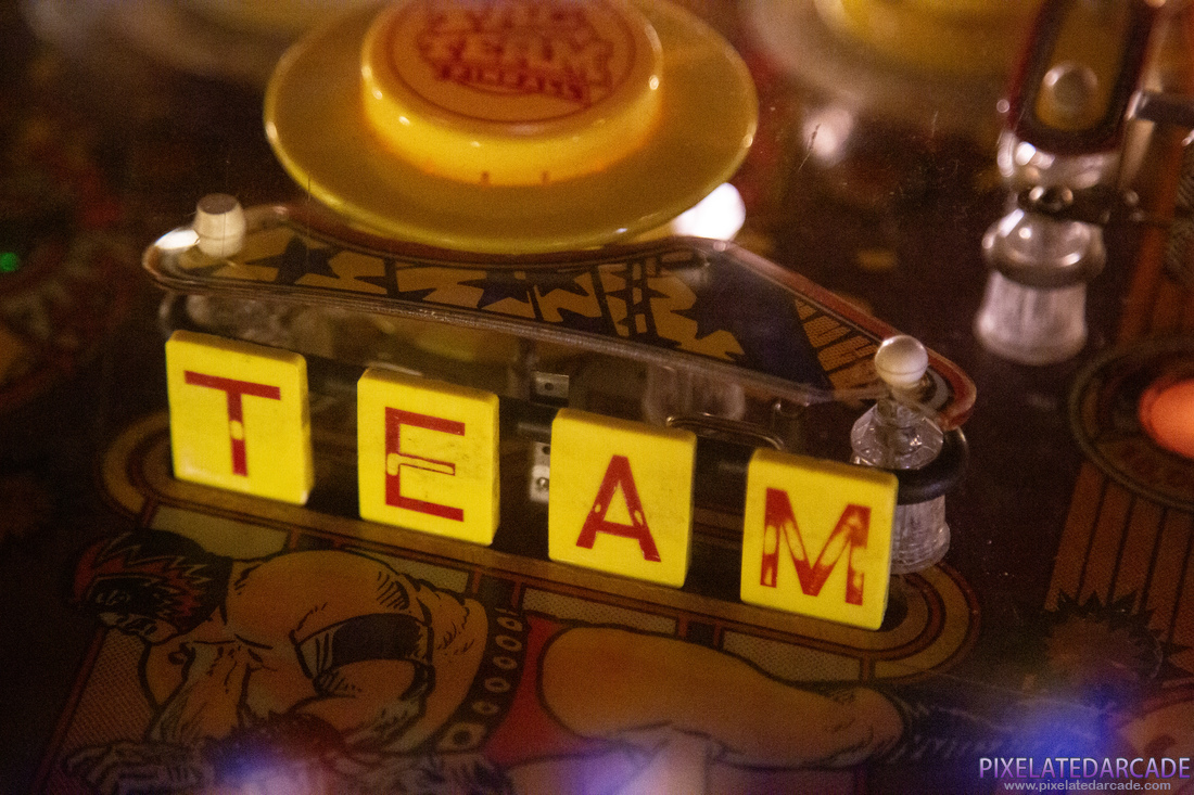 Tag-Team Pinball Photo: Tag-Team Pinball cabinet - Playfield detail