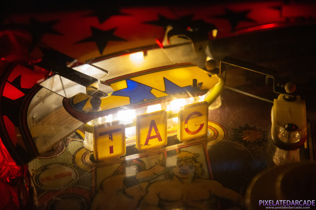 Tag-Team Pinball Photo: Tag-Team Pinball cabinet - Playfield detail