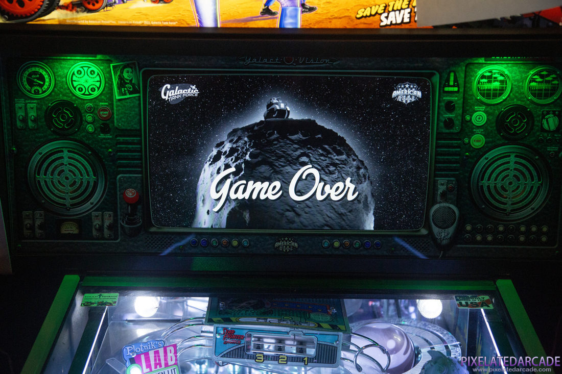 Galactic Tank Force Photo: Galactic Tank Force pinball cabinet - LCD display