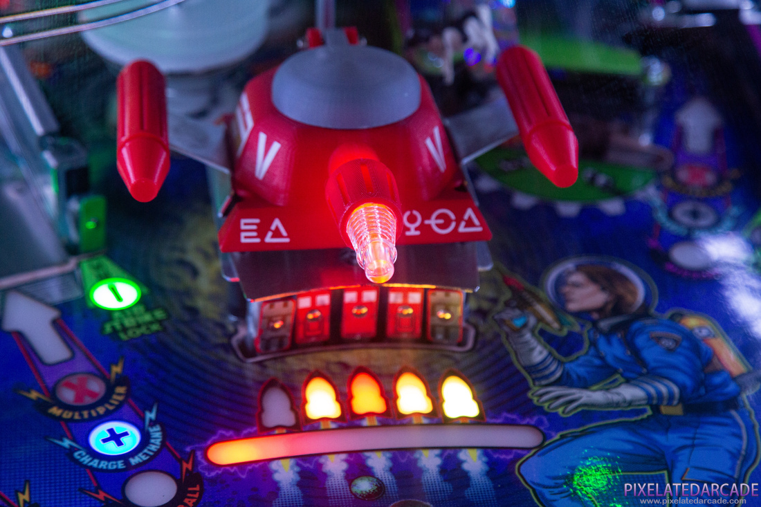 Galactic Tank Force Photo: Galactic Tank Force pinball cabinet - Playfield detail