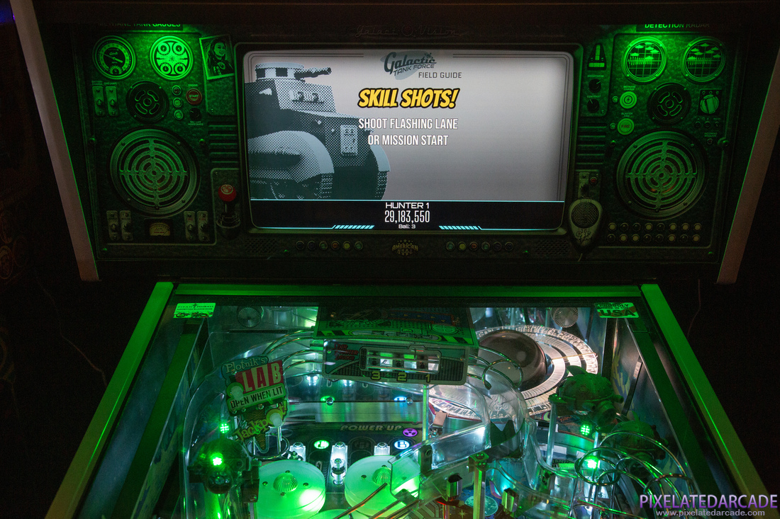 Galactic Tank Force Photo: Galactic Tank Force - LCD display / upper playfield