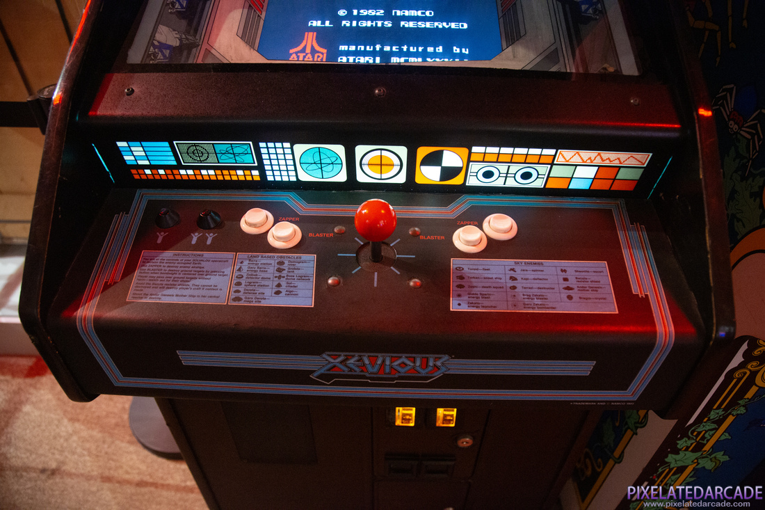 Xevious Photo: Xevious arcade cabinet - control panel