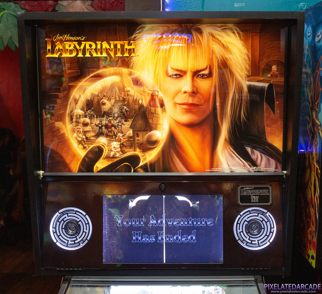 Jim Henson’s Labyrinth Photo: Labyrinth pinball cabinet - Backbox