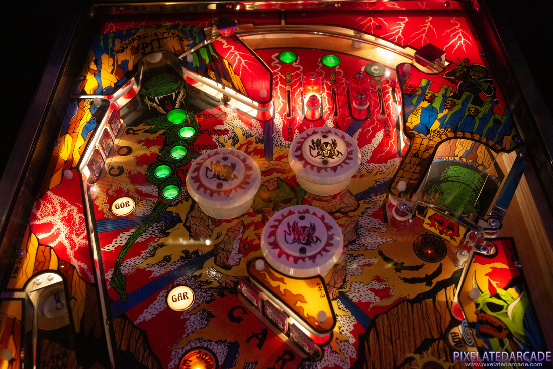 Gorgar Photo: Gorgar pinball cabinet - Upper playfield