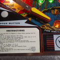 Gorgar pinball cabinet - Instruction card