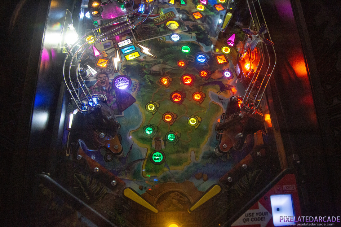 Jurassic Park Photo: Jurassic Park pinball cabinet - Lower playfield