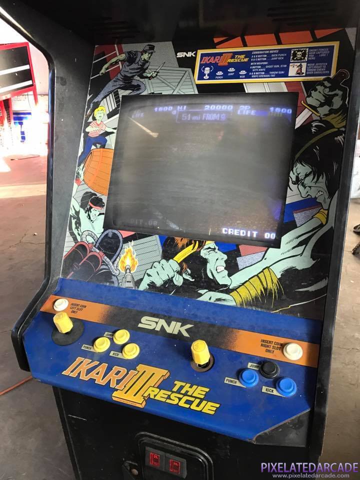 Ikari III: The Rescue Photo: Ikari III: The Rescue arcade cabinet - controls and display