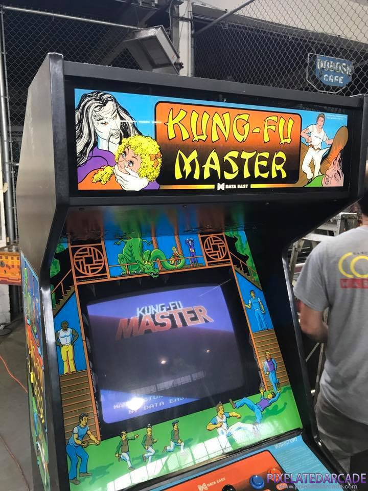 Kung-Fu Master Photo: Kung-Fu Master arcade cabinet - monitor and marquee