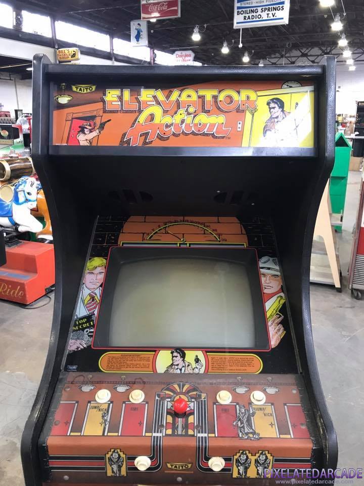 Elevator Action Photo: Elevator Action arcade cabinet - controls, monitor, and marquee