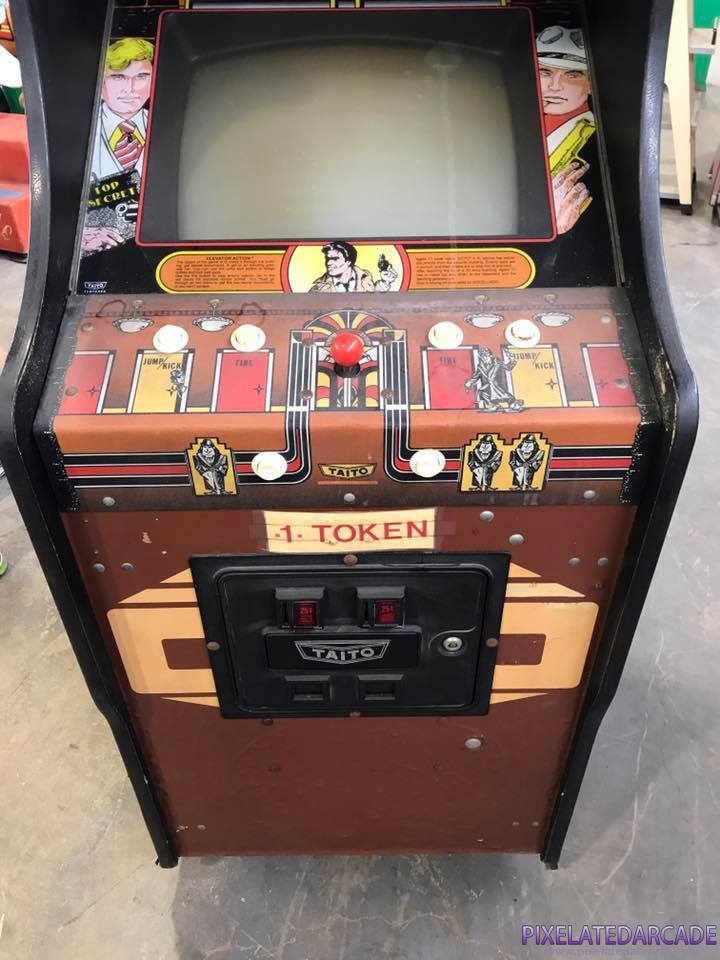 Elevator Action Photo: Elevator Action arcade cabinet - controls and coin box