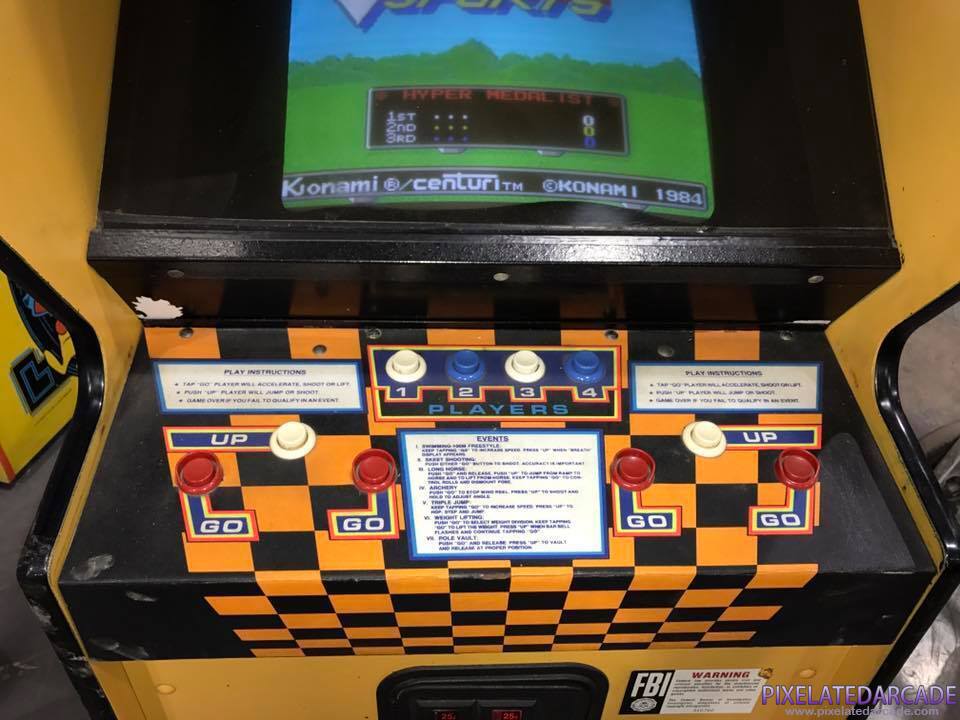 Hyper Sports Photo: Hyper Sports arcade cabinet - Controls