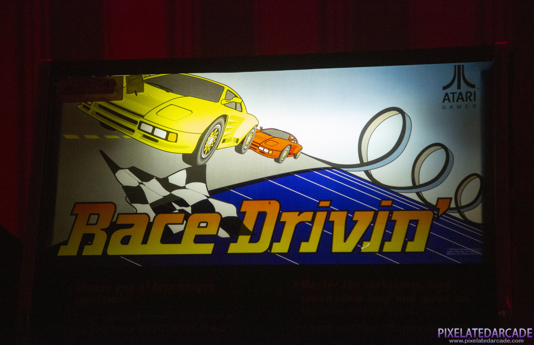 Race Drivin' Photo: Race Drivin' upright arcade cabinet - Marquee