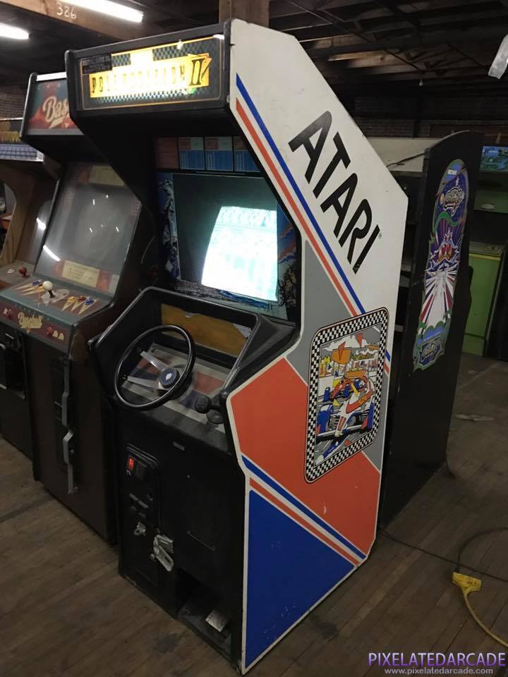 Pole Position II Photo: Pole Position II arcade cabinet