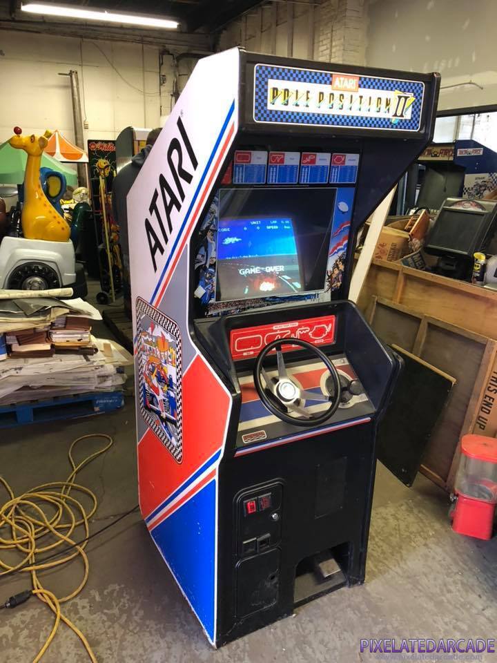 Pole Position II Photo: Pole Position II arcade cabinet