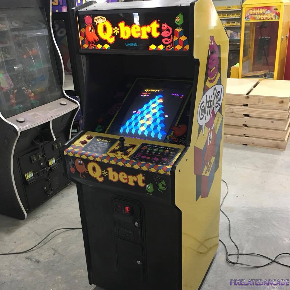 Q*bert Photo: Q*bert arcade cabinet - Front