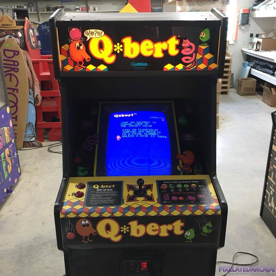 Q*bert Photo: Q*bert arcade cabinet