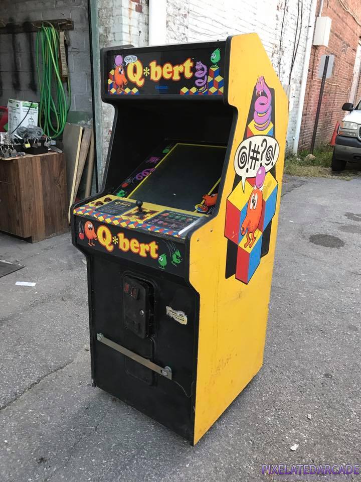 Q*bert Photo: Q*bert arcade cabinet