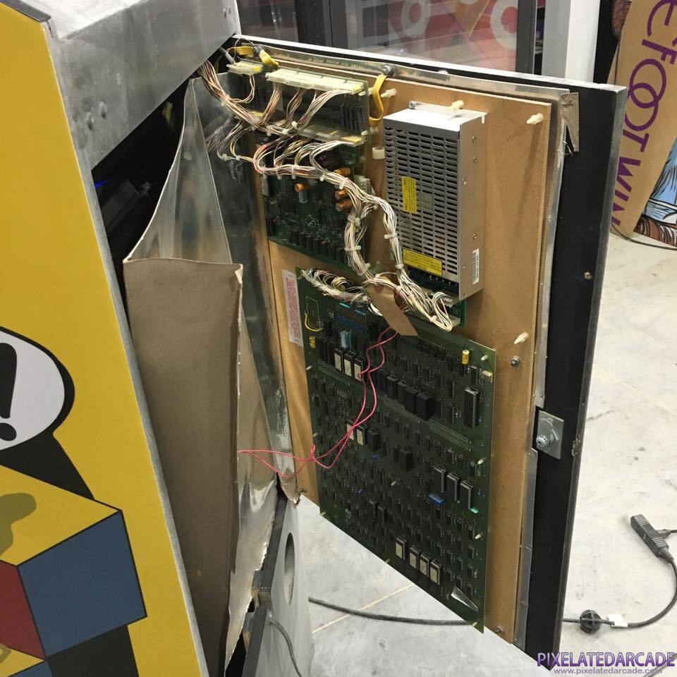 Q*bert Photo: Q*bert arcade cabinet - Inside