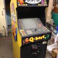 Q*bert arcade cabinet with alternate marquee