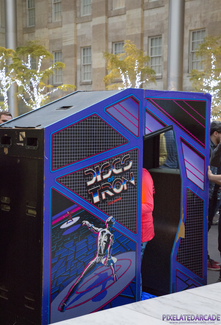 Discs of TRON Photo: Discs of TRON environmental arcade cabinet at Indie Arcade in Washington, DC.