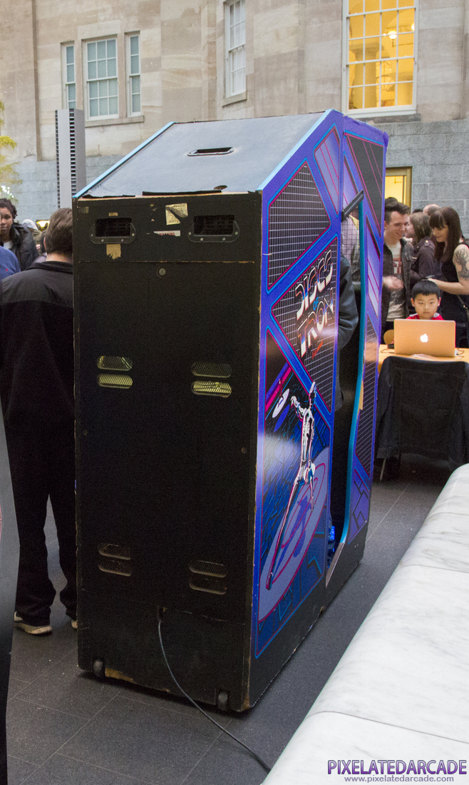 Discs of TRON Photo: Discs of TRON environmental arcade cabinet at Indie Arcade in Washington, DC.