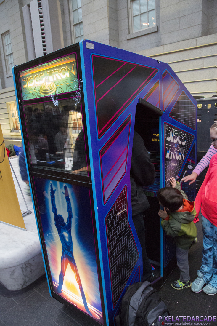 Discs of TRON Photo: Discs of TRON environmental arcade cabinet at Indie Arcade in Washington, DC.