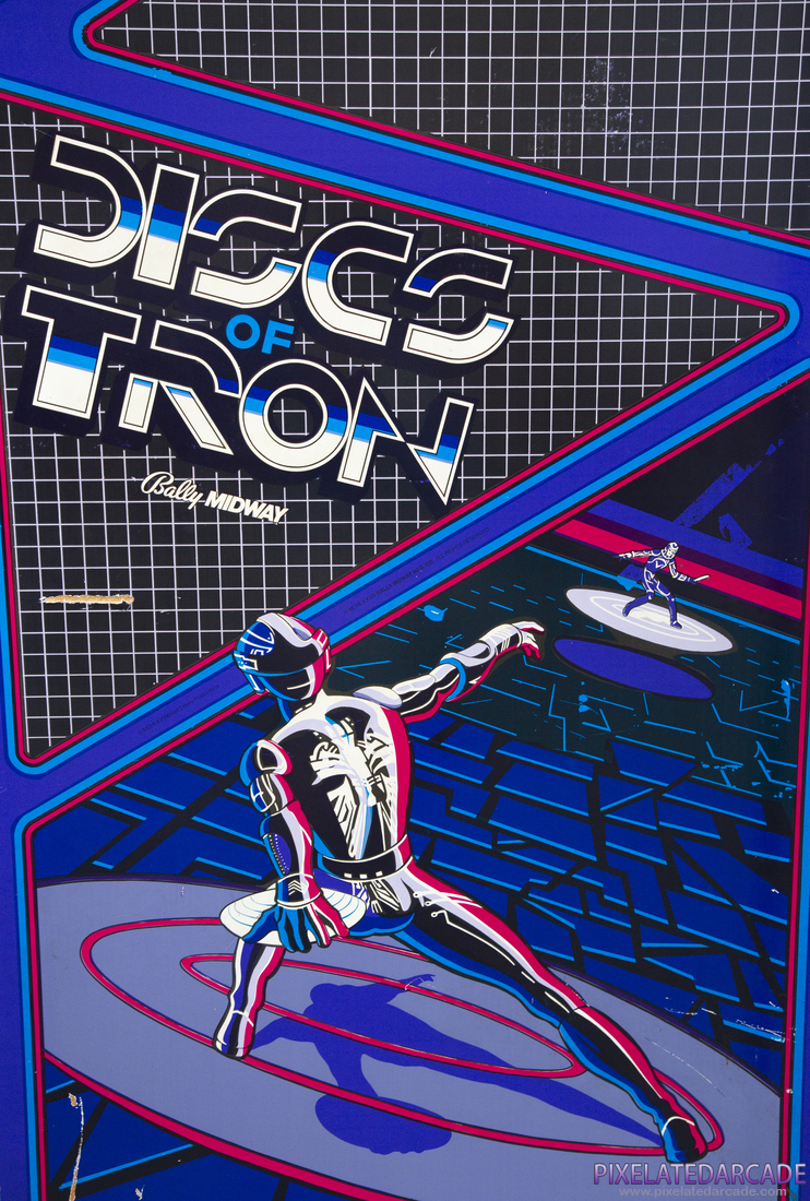 Discs of TRON Photo: Discs of TRON environmental arcade cabinet - Side art