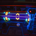 Discs of TRON environmental arcade cabinet - Controls with black light