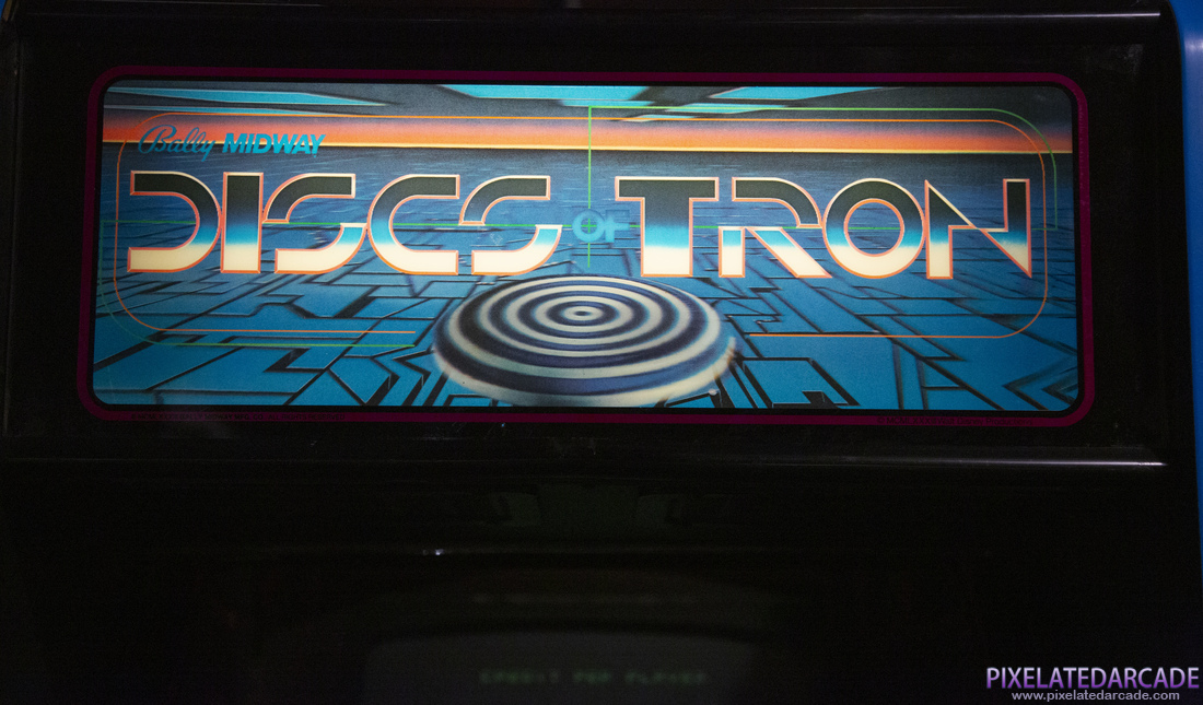 Discs of TRON Photo: Discs of TRON arcade cabinet - Marquee