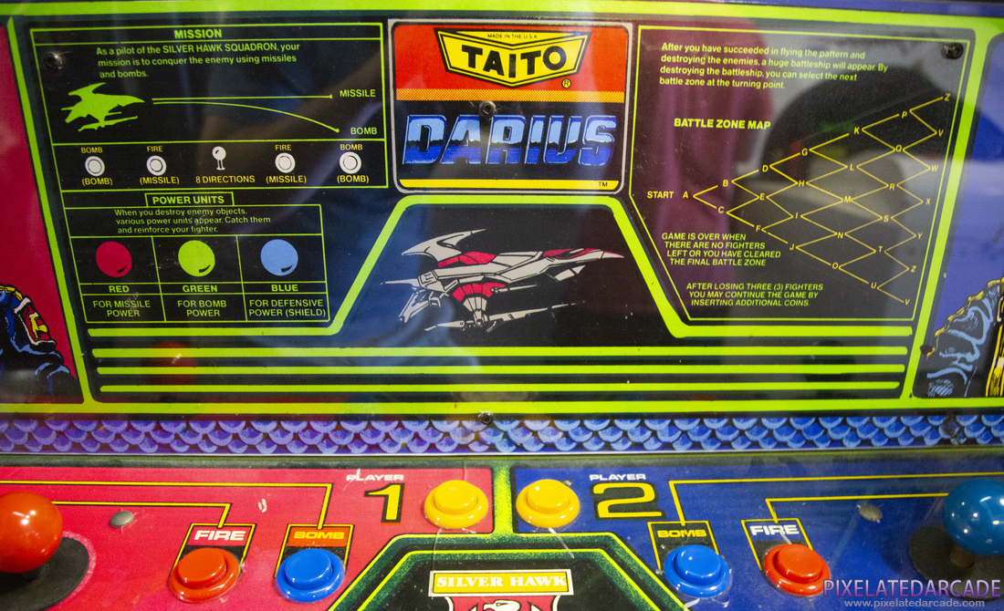 Darius Photo: Darius arcade cabinet - Control panel detail