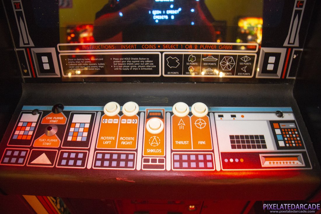 Asteroids Deluxe Photo: Asteroids Deluxe arcade cabinet - Control panel