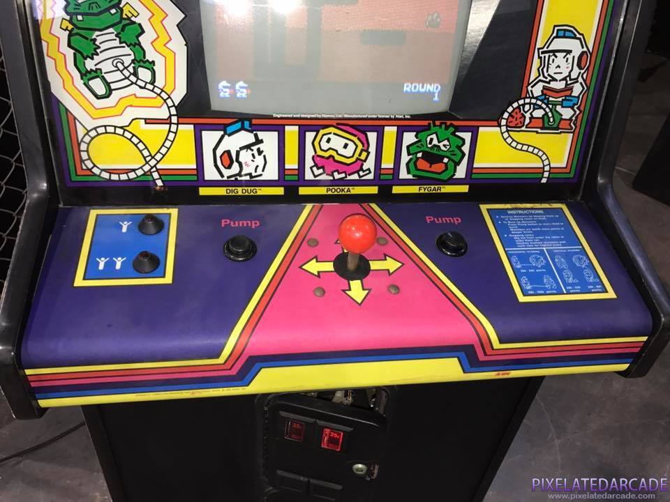 Dig Dug Photo: Dig Dug arcade cabinet - controls