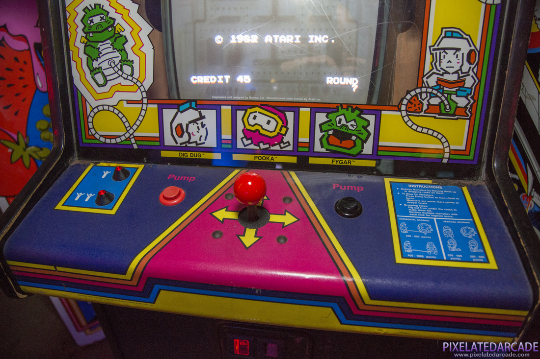 Dig Dug Photo: Dig Dug arcade controls