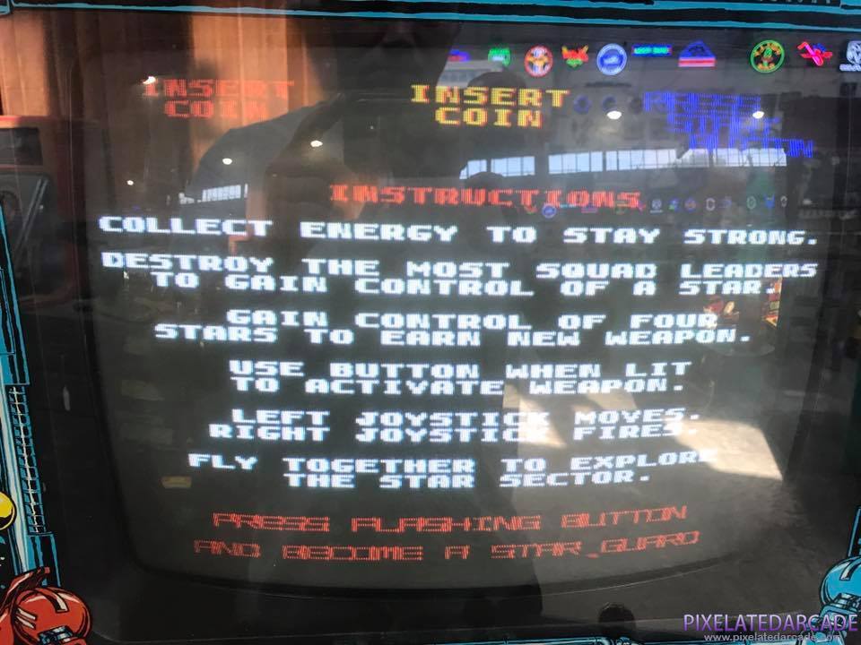 Star Guards Photo: Star Guards arcade cabinet - Monitor
