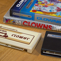 Clowns boxes with game cartridges
