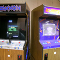 Zaxxon and Eliminator arcade cabinets
