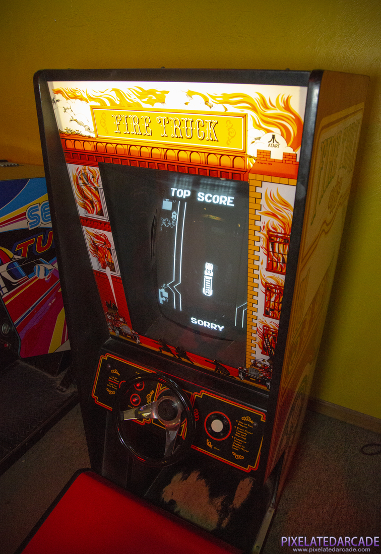 Fire Truck Photo: Fire Truck arcade cabinet - Monitor and player 1 controls