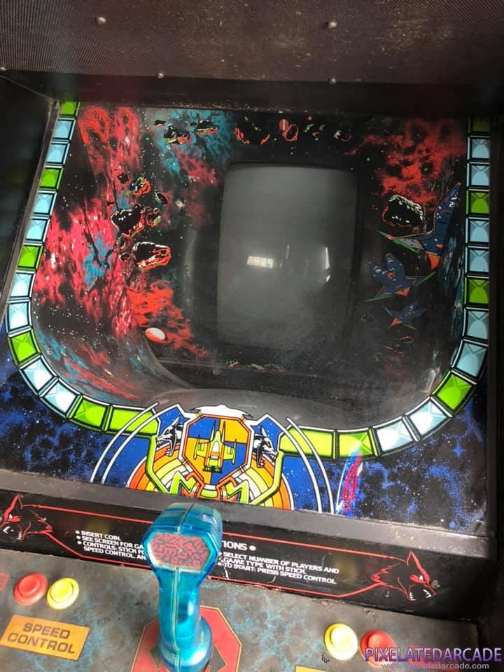 Solar Fox Photo: Solar Fox arcade cabinet - Monitor and Controls