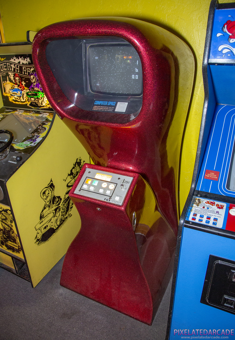 Computer Space Photo: Computer Space arcade cabinet (1 player, red version)