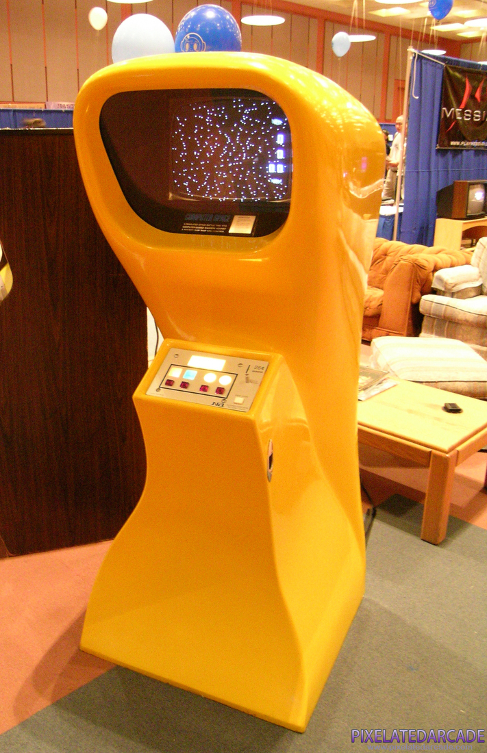 Computer Space Photo: Computer Space arcade cabinet (1 player, yellow version)