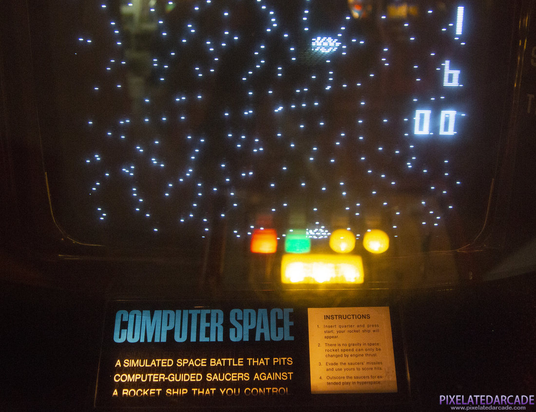 Computer Space Photo: Computer Space arcade cabinet (1 player, red version) - Instructions