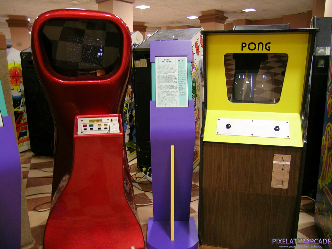 Computer Space Photo: Computer Space and Pong arcade cabinets
