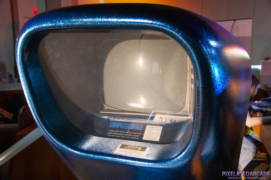 Computer Space Photo: Computer Space arcade cabinet (1 player, blue version) - Monitor