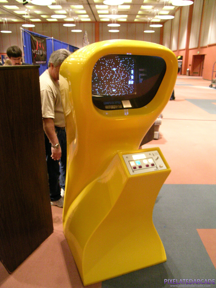 Computer Space Photo: Computer Space arcade cabinet (1 player, yellow version)