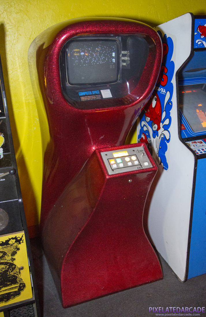 Computer Space Photo: Computer Space arcade cabinet (1 player, red version)